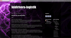 Desktop Screenshot of leidiriveralogistica.blogspot.com