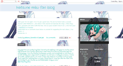 Desktop Screenshot of hatsunefanblog.blogspot.com