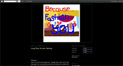 Desktop Screenshot of becausefashionisyou.blogspot.com