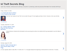 Tablet Screenshot of idtheftsecrets.blogspot.com