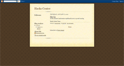 Desktop Screenshot of hacks-center.blogspot.com