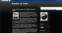 Desktop Screenshot of extreme-car-audio.blogspot.com