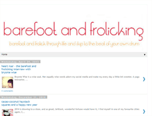Tablet Screenshot of barefootandfrolicking.blogspot.com