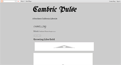 Desktop Screenshot of cambricpulse.blogspot.com