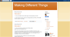 Desktop Screenshot of makingdifferentthings.blogspot.com