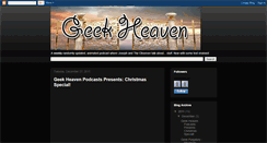 Desktop Screenshot of geekheavenpodcasts.blogspot.com