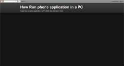 Desktop Screenshot of pcphonesoft.blogspot.com