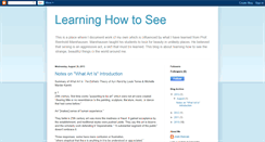 Desktop Screenshot of learninghow2see.blogspot.com