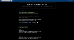 Desktop Screenshot of juniorhockeyblog.blogspot.com