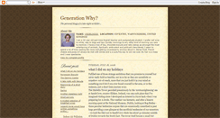 Desktop Screenshot of generationwhyohwhy.blogspot.com