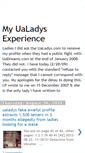 Mobile Screenshot of myualadysexperience.blogspot.com