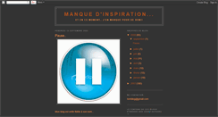 Desktop Screenshot of manquedinspiration.blogspot.com