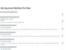 Tablet Screenshot of mygourmetkitchenforone.blogspot.com