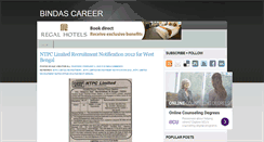 Desktop Screenshot of bindascareer.blogspot.com