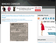 Tablet Screenshot of bindascareer.blogspot.com