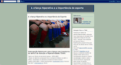 Desktop Screenshot of criancahiperativaeoesporte.blogspot.com