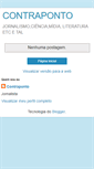 Mobile Screenshot of contraponto-newspaper.blogspot.com