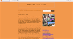 Desktop Screenshot of birdernaturalist.blogspot.com