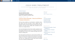 Desktop Screenshot of coldsore-treatment.blogspot.com