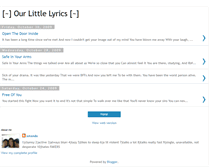 Tablet Screenshot of ourlittlelyrics.blogspot.com