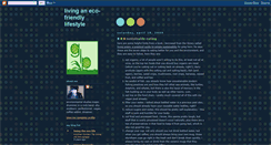 Desktop Screenshot of livingecofriendlylifestyle.blogspot.com