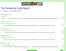 Tablet Screenshot of horseshoecrabreport.blogspot.com