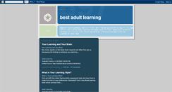 Desktop Screenshot of bestadultlearning.blogspot.com