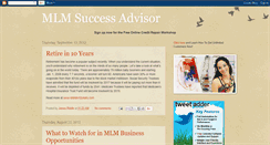 Desktop Screenshot of mlmsuccessadvisor.blogspot.com