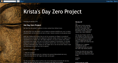 Desktop Screenshot of kristadayzeroproject.blogspot.com