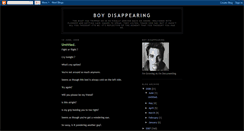 Desktop Screenshot of boydisappearing.blogspot.com