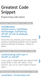 Mobile Screenshot of greatestcodesnippet.blogspot.com
