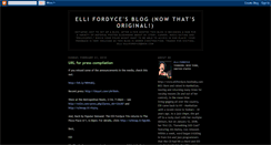 Desktop Screenshot of ellifordycesblog.blogspot.com