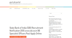 Desktop Screenshot of govtjob-portal.blogspot.com