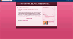 Desktop Screenshot of laprospectivadelpedagogointegral.blogspot.com