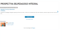 Tablet Screenshot of laprospectivadelpedagogointegral.blogspot.com