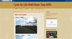 Desktop Screenshot of cycleforlife-buildpeace-stopaids.blogspot.com