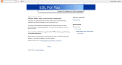 Desktop Screenshot of esl-for-you.blogspot.com
