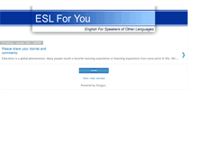 Tablet Screenshot of esl-for-you.blogspot.com