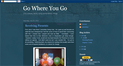 Desktop Screenshot of gowhereyougo.blogspot.com