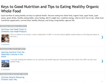 Tablet Screenshot of eatinghealthynutrition.blogspot.com