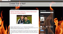 Desktop Screenshot of cricket-true-or-not.blogspot.com