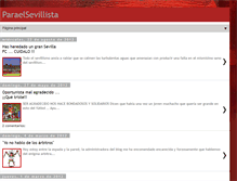 Tablet Screenshot of paraelsevillista.blogspot.com