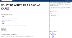 Desktop Screenshot of leavingcard.blogspot.com