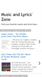 Mobile Screenshot of musicandlyrics-zone.blogspot.com