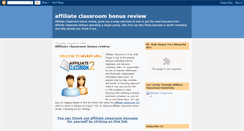 Desktop Screenshot of affiliateclassroombonusreview.blogspot.com