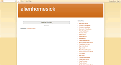 Desktop Screenshot of alienhomesick.blogspot.com
