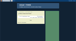 Desktop Screenshot of ocean1tower.blogspot.com