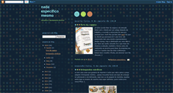 Desktop Screenshot of nadaespecificomesmo.blogspot.com