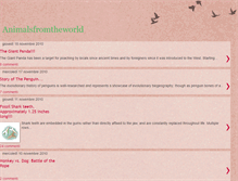 Tablet Screenshot of animalsfromtheworld.blogspot.com