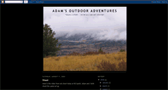 Desktop Screenshot of adamsoutdooradventures.blogspot.com